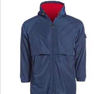 Fleece-Lined Swim Parka Youth size large. Navy/Red